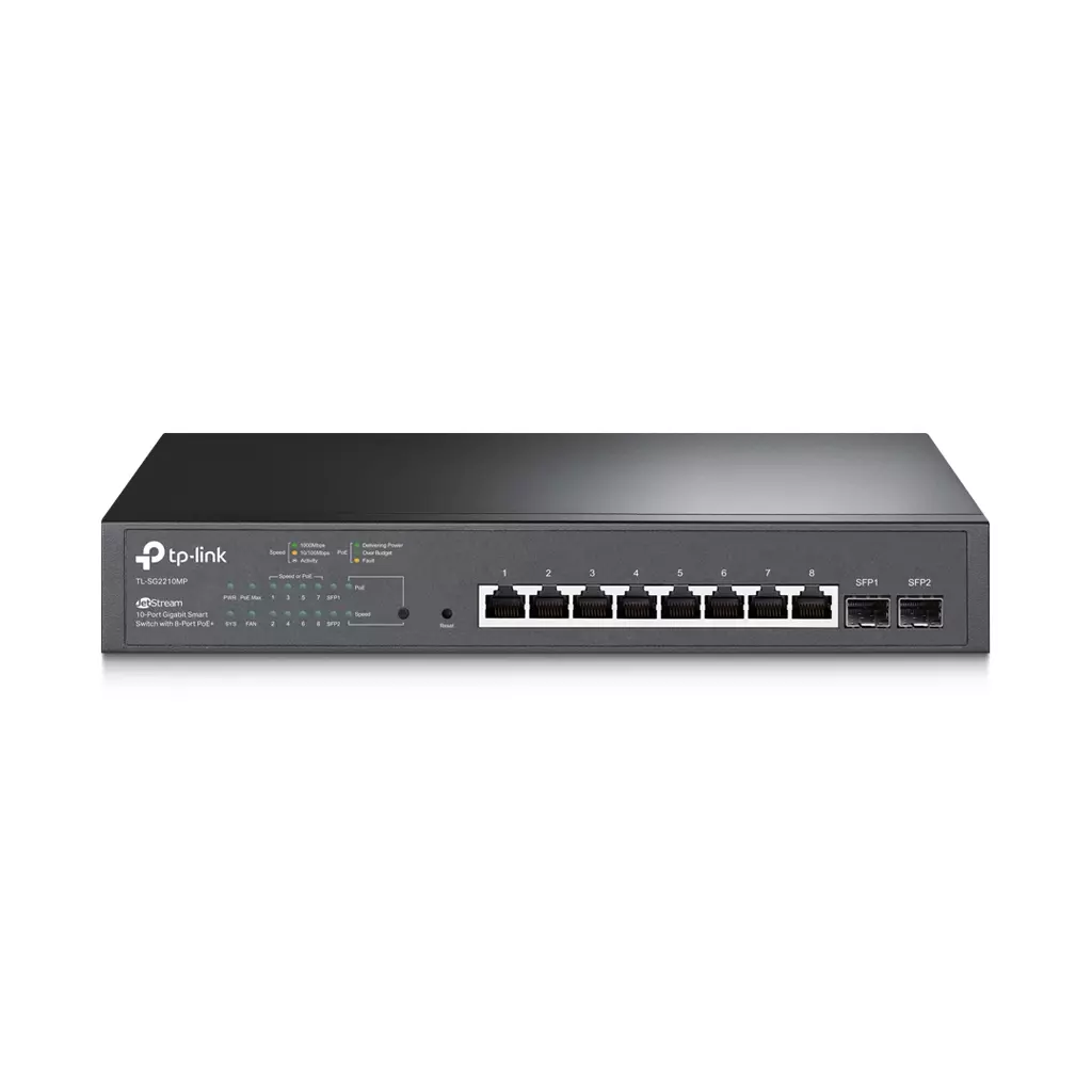 Obrázek produktu TP-Link TL-SG2210MP 8xGb 2xSFP smart rack switch 150W POE+ Omada SDN