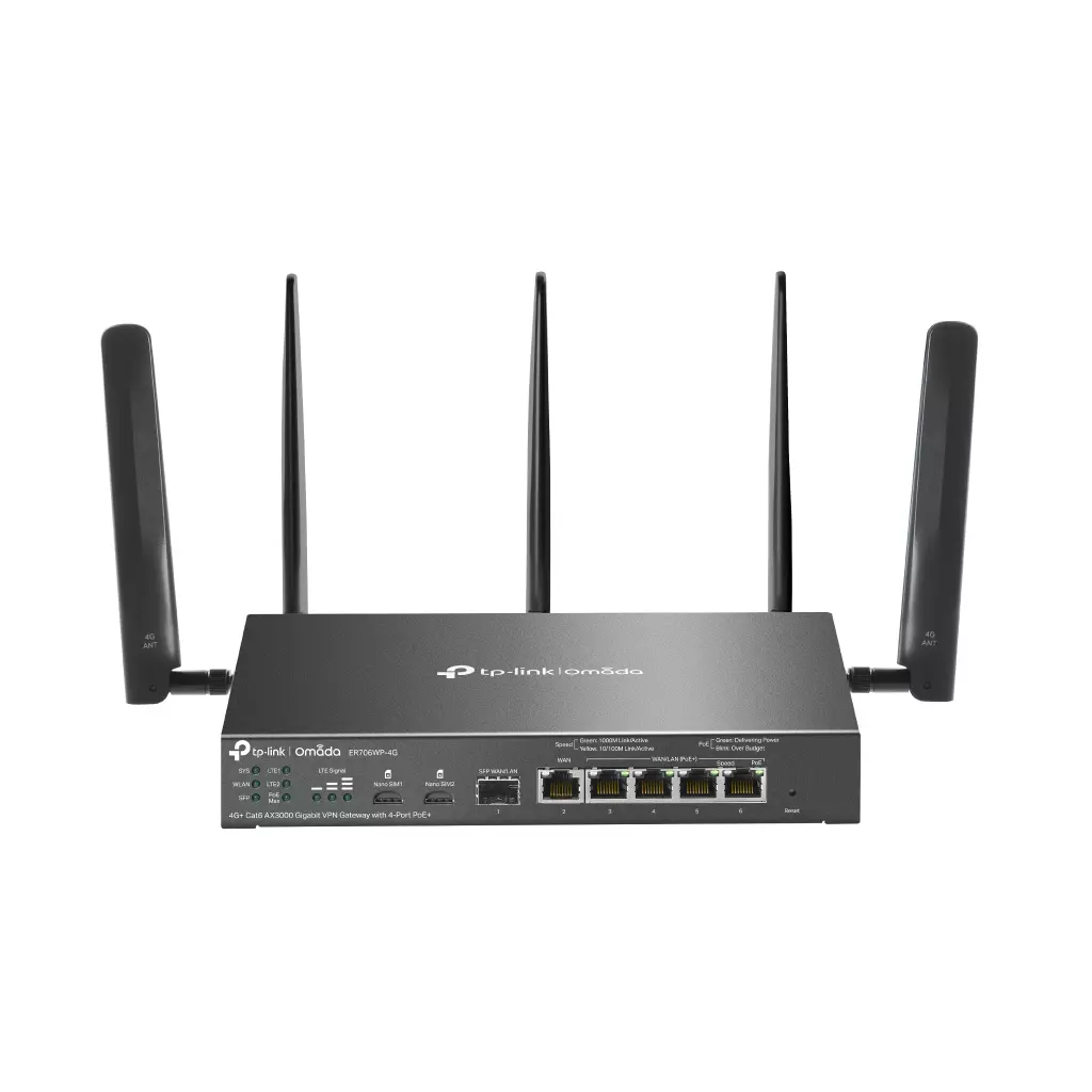 Obrázek produktu TP-Link ER706WP-4G AX3000 Gb VPN 4xPoE+ Gateway