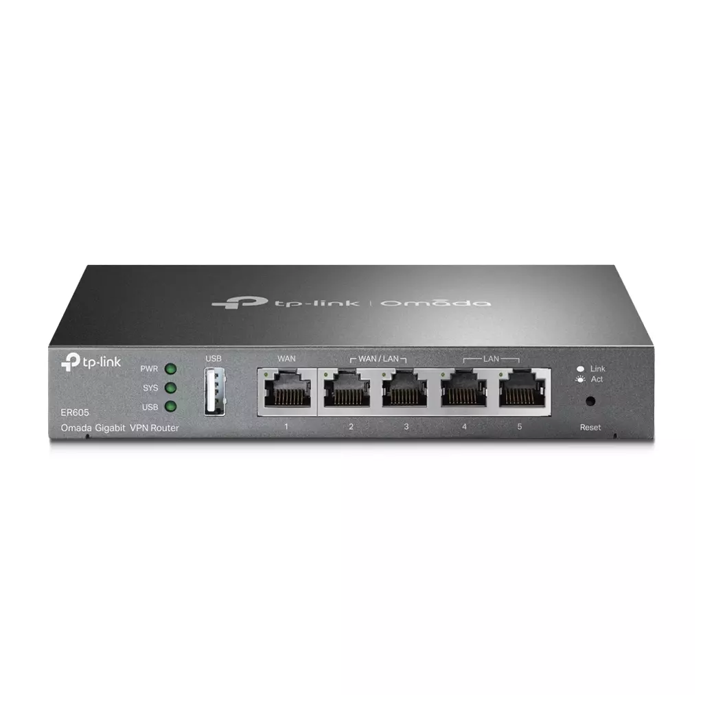 Obrázek produktu TP-Link ER605 v2 Gb Multi-WAN VPN router, port USB, Omada SDN