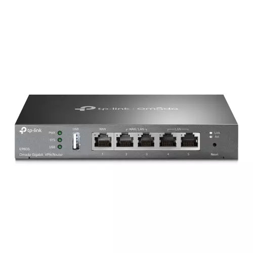obrázek produktu TP-Link ER605 v2 Gb Multi-WAN VPN router, port USB, Omada SDN