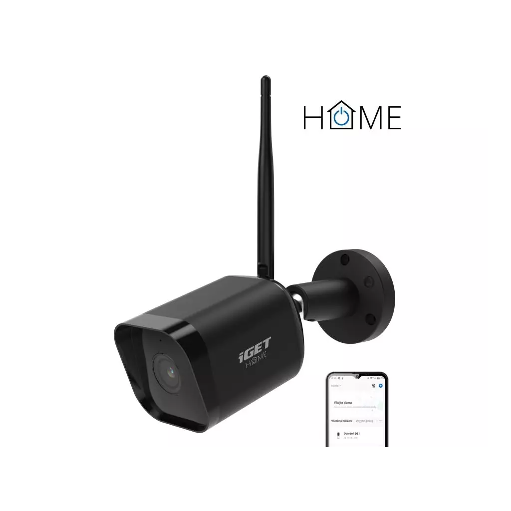 Obrázek produktu iGET HOME Camera CS6 Black - WiFi IP FullHD 1080p kamera, noční vidění, dvoucestné audio, IP65