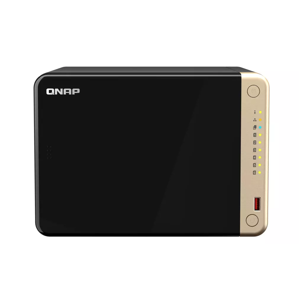 Obrázek produktu QNAP TS-664-8G (4core 2,9GHz, 8GB RAM, 6xSATA, 2x M.2 NVMe slot, 1xPCIe, 1xHDMI 4K, 2x2,5GbE, 4xUSB)