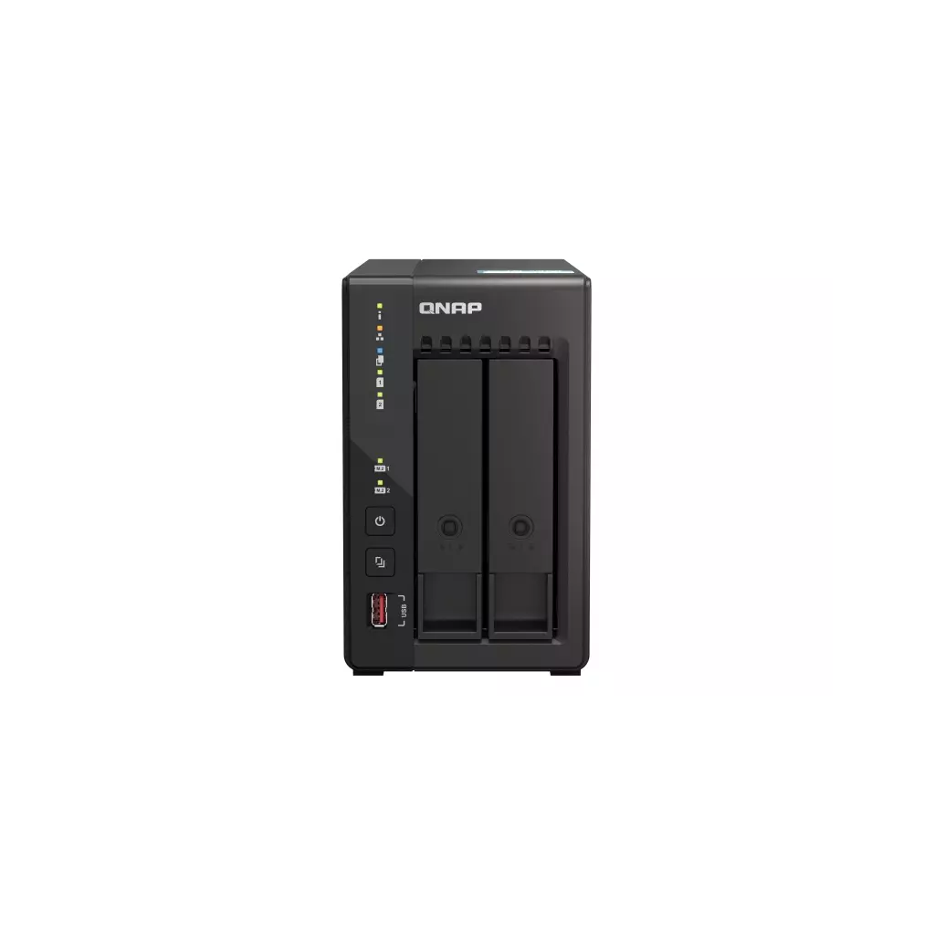 Obrázek produktu QNAP TS-253E-8G (4core 2,6GHz, 8GB RAM, 2x SATA, 2x M.2 NVMe slot, 2x HDMI 4K, 2x 2,5GbE, 4x USB)