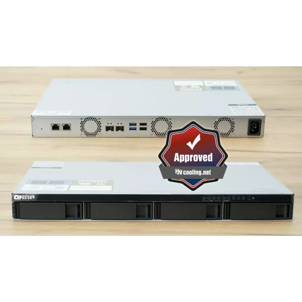 Obrázek produktu QNAP TS-435XeU-4G (2,2GHz, 4GB RAM, 4x SATA, 2x M.2 NVMe, 2x 2,5GbE, 2x 10GbE SFP+, malá hloubka)