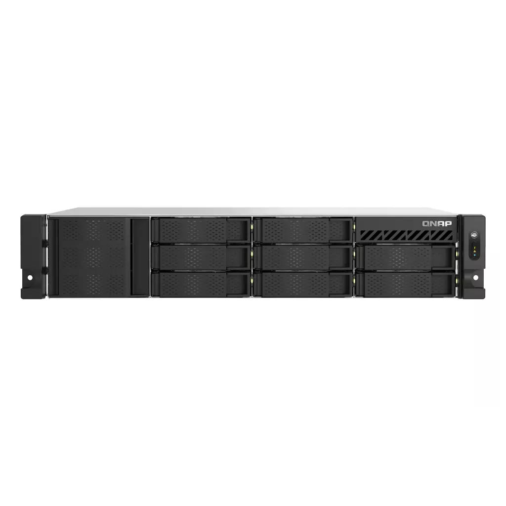 Obrázek produktu QNAP TS-855eU-RP-8G (8core 2,8GHz, 8GB RAM, 8x SATA, 2x 2,5GbE, 2x M.2 NVMe, 2x PCIe, malá hloubka)