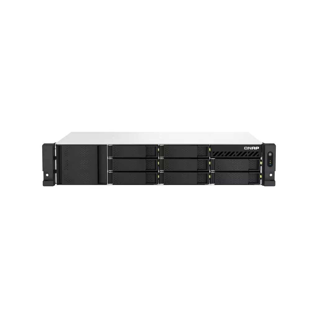 Obrázek produktu QNAP TS-873AeU-RP-4G (Ryzen 2,2GHz, 4GB RAM, 8xSATA, 2x2,5GbE, 1xPCIe, 2xM.2, 2xzdroj, malá hloubka)