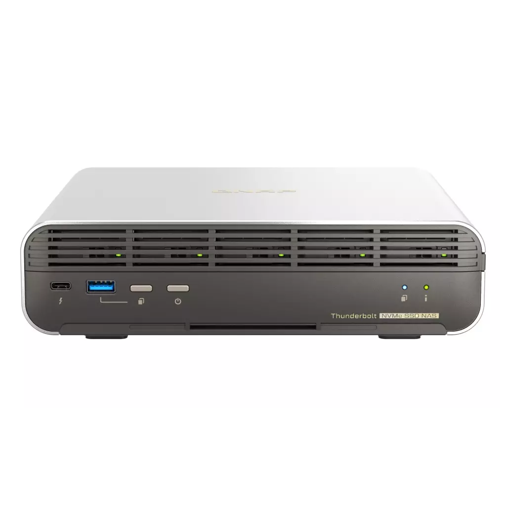 Obrázek produktu QNAP TBS-h574TX-i5-16G (12core, 16GB RAM, 5x E1.S/M.2 slot, 1x 2,5GbE, 1x 10GbE, 2x Thunderbolt 4)