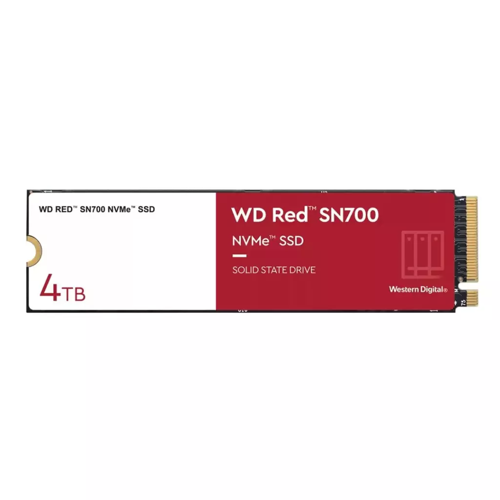 Obrázek produktu QNAP WD, SSD, Red SN700, PCIe NVMe Gen3, M.2 2280, 4TB, WDS400T1R0C