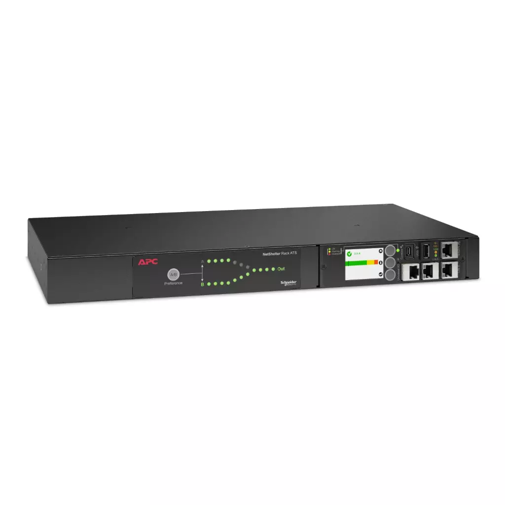 Obrázek produktu Rack ATS, 230V, 16A, C20 in, (8) C13 (1) C19 out