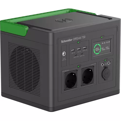 obrázek produktu Schneider OffGrid Portable Power Station 730, 738Wh Lithium-ion, 2 Schuko, Sinewave