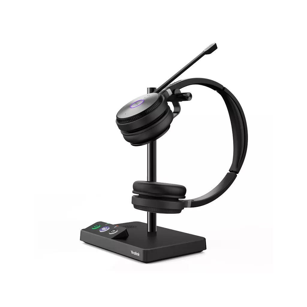 Obrázek produktu Yealink WH62 Dual DECT základna s náhlavní soupravou na obě uši pro Teams