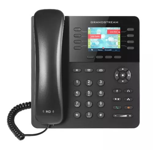 obrázek produktu Grandstream GXP2135, 2,8" TFT bar. displej, 4SIP účty, 8prog. tl., 32digital BLF, BT, dual Gbit port