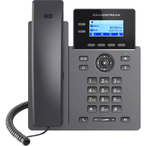 obrázek produktu Grandstream GRP2602P SIP telefon, 2,21" LCD podsv. displej, 4 SIP účty, 2x100Mbit port, PoE