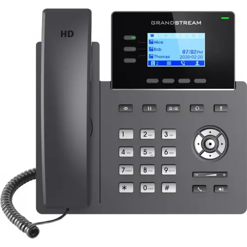 obrázek produktu Grandstream GRP2603P SIP telefon, 2,48" LCD podsv. displej, 6 SIP účty, 2x1Gbit port, PoE