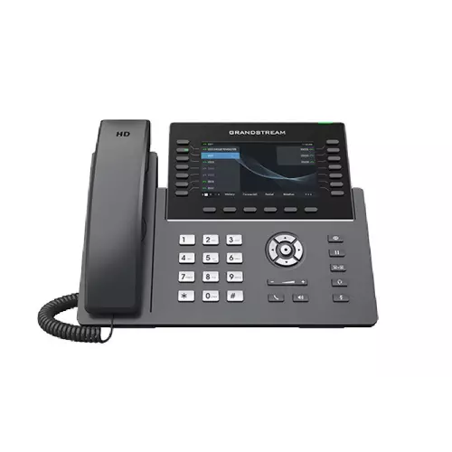 obrázek produktu Grandstream GRP2650 SIP telefon, 5" bar.displej, 6 SIP účty, 14 pr. tl., 2x1Gb, WiFi, BT, USB