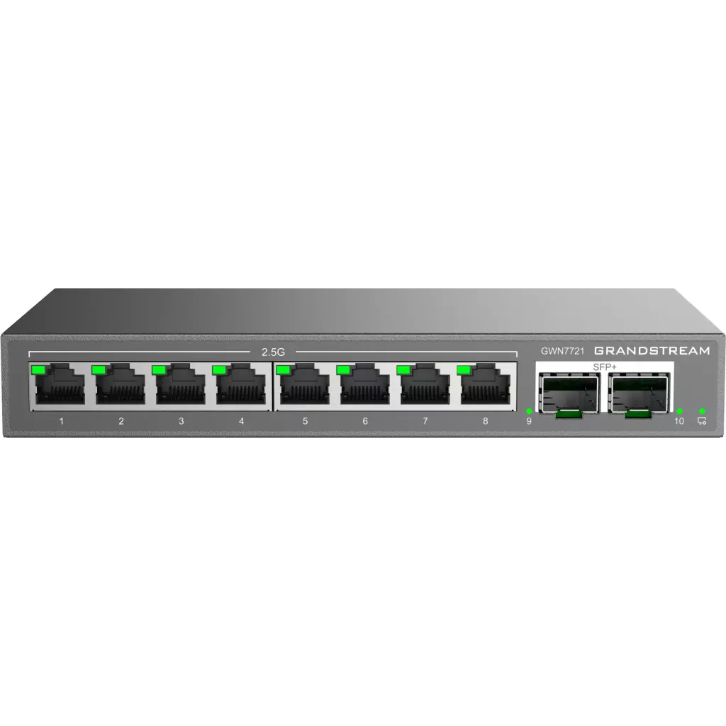 Obrázek produktu Grandstream GWN7721 L2 Lite managed switch, 8x 2.5GbE RJ45, 2x 10G SFP+