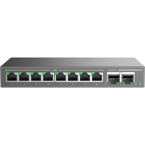 obrázek produktu Grandstream GWN7721 L2 Lite managed switch, 8x 2.5GbE RJ45, 2x 10G SFP+