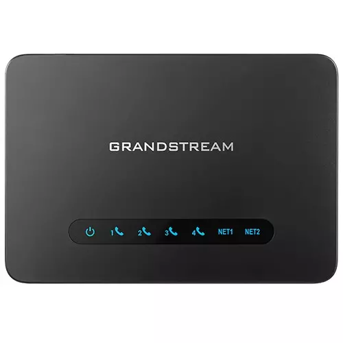 obrázek produktu Grandstream HT814 V2 (ATA), 4x FXS, 2 SIP profily, 1x Gbit LAN, NAT router, 3-cestná konf.