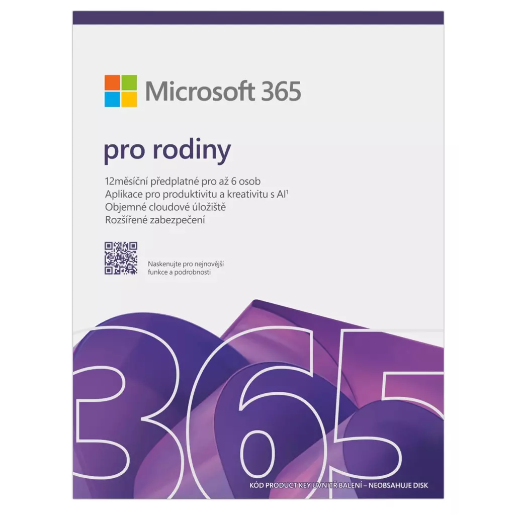 Obrázek produktu Microsoft 365 Family FY25H2 Mac/Win, 1 Rok, CZ