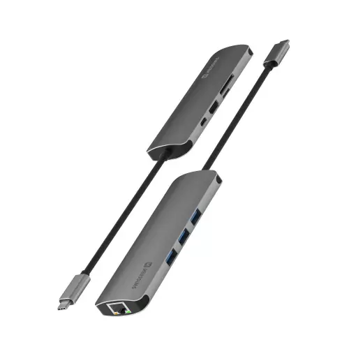 obrázek produktu SW USB-C HUB 8-IN-1 - HLINÍK