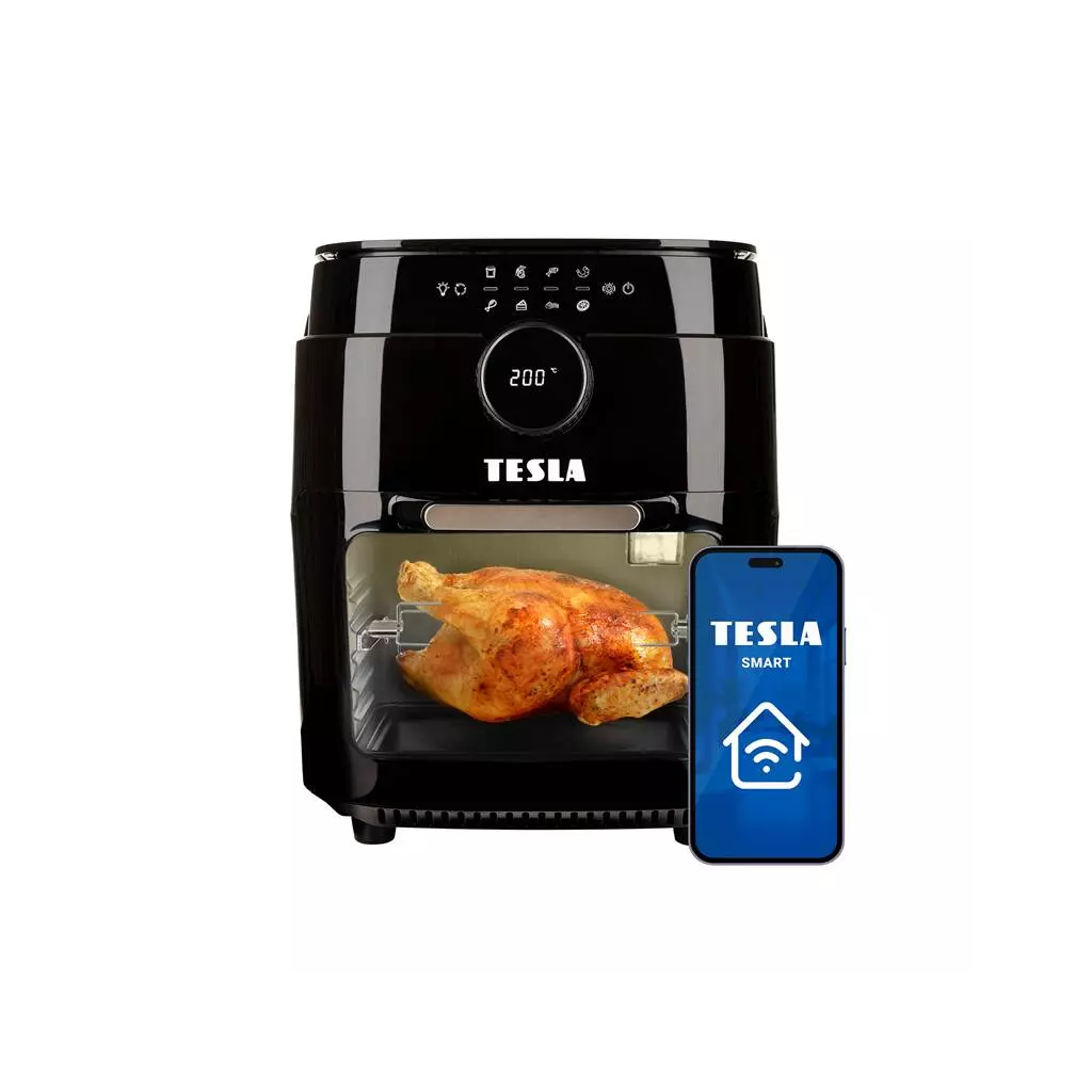 Obrázek produktu TESLA AirCook & Grill QG800 WiFi - multifunkční digitální horkovzdušná fritéza s grilem
