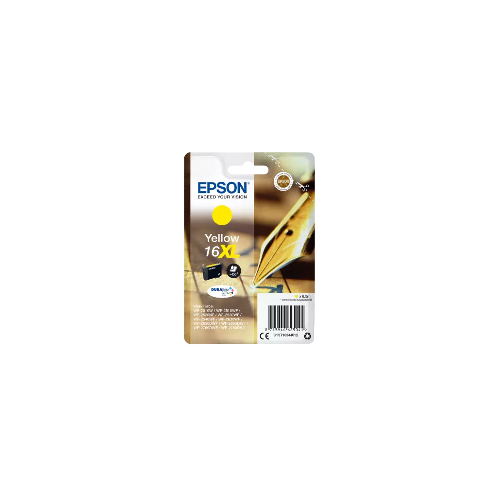 Obrázek produktu Epson Singlepack Yellow 16XL DURABrite Ultra Ink
