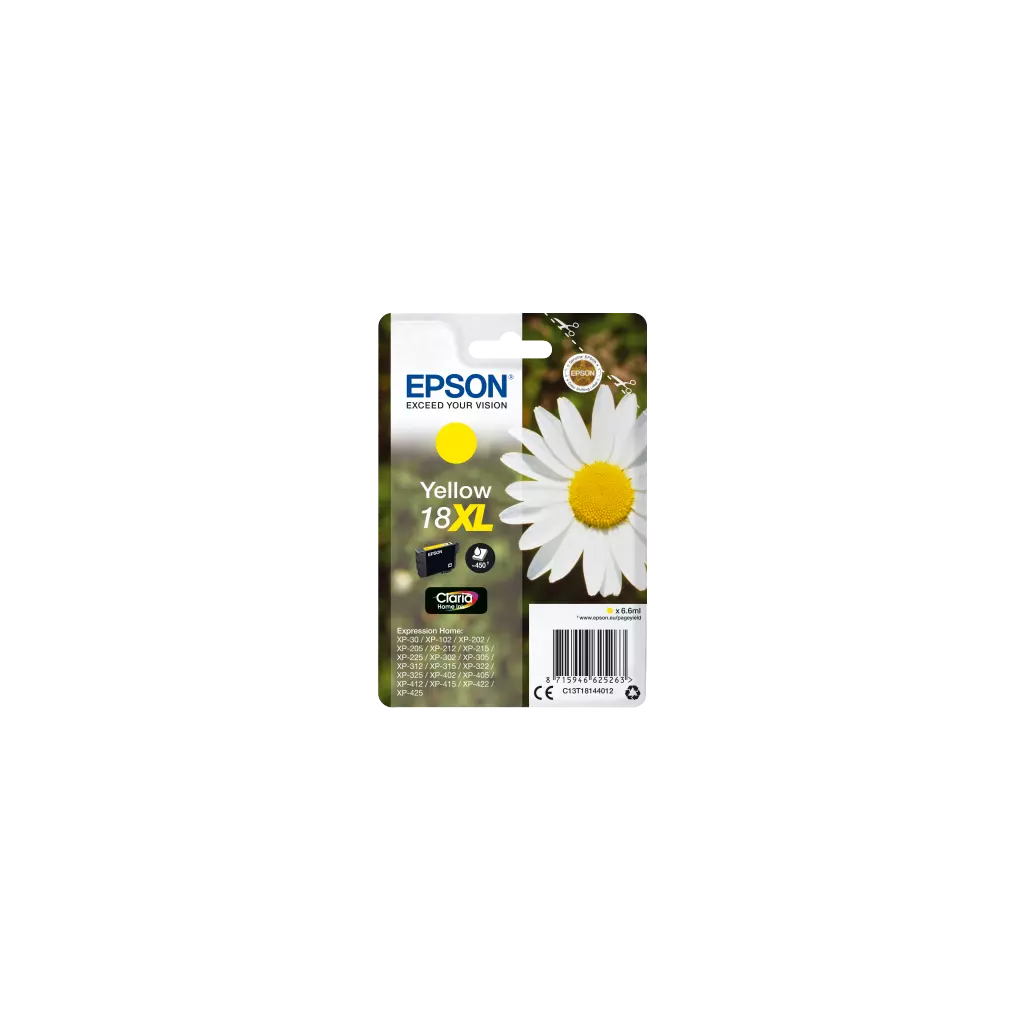 Obrázek produktu Epson Singlepack Yellow 18XL Claria Home Ink