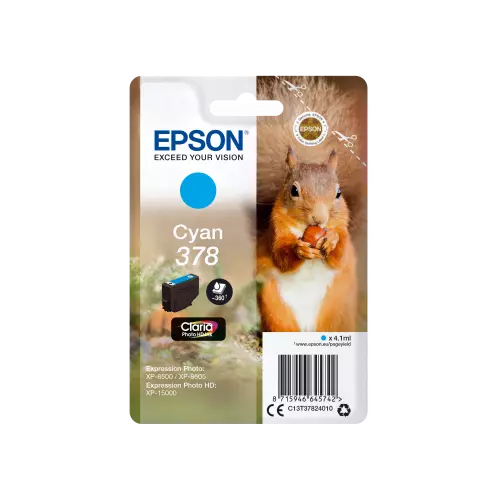 obrázek produktu Epson Singlepack Cyan 378 Claria Photo HD Ink