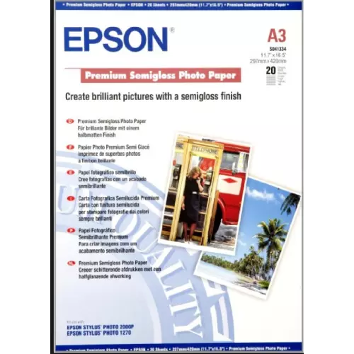 obrázek produktu EPSON A3, Premium Semigloss Photo Paper (20 listů)