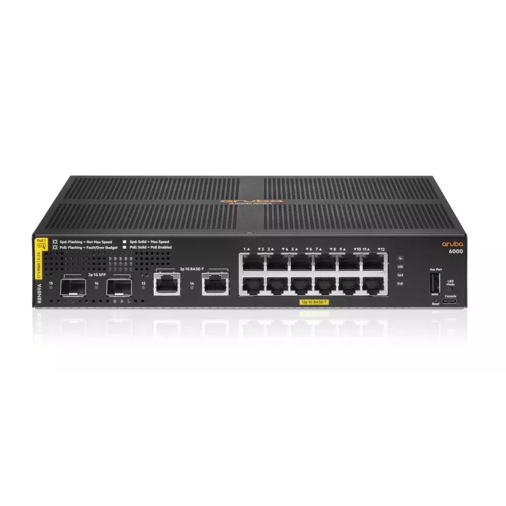Obrázek produktu Aruba 6000 12G CL4 2SFP 139W Swch