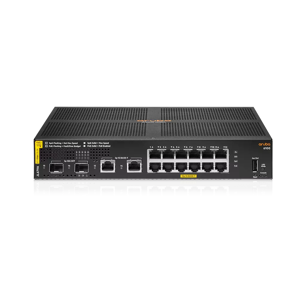 Obrázek produktu Aruba 6100 12G CL4 2SFP+ 139W Switch