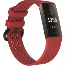 obrázek produktu Mobilly řemínek pro Fitbit Charge 3, velikost S, silikonový, červený