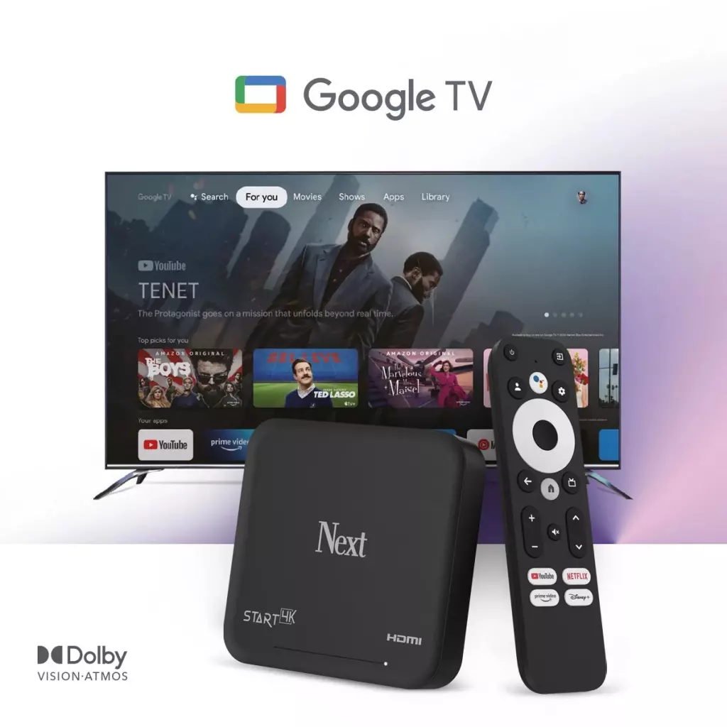 Obrázek produktu Multimediální box Google TV Next Start 4K, 2+16 GB, Netflix, Dolby Atmos+Vision