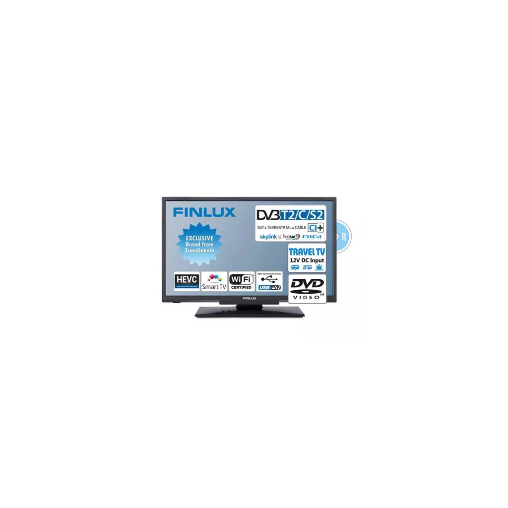 Obrázek produktu Finlux 24FDM5760, 60 cm, HD Ready, Smart TV, DVD/C