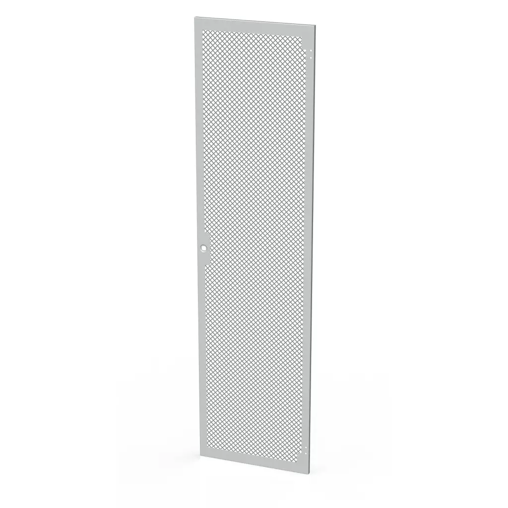 Obrázek produktu Solarix Dveře plechové s perforací LC-50, 45U, šířky 600, RAL7035, 1-bodový zámek