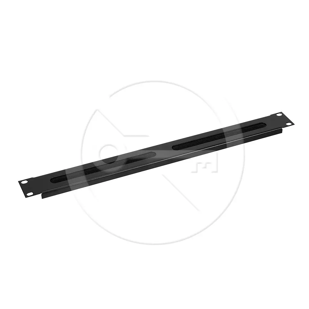 Obrázek produktu Solarix Průchozí panel s kartáči 1U, BK, PRP-1U-B