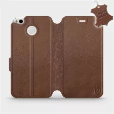 obrázek produktu Luxusní flip pouzdro na mobil Xiaomi Redmi 4X - Hnědé - kožené - L_BRS Brown Leather