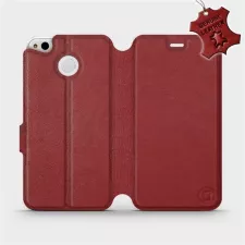 obrázek produktu Luxusní flip pouzdro na mobil Xiaomi Redmi 4X - Tmavě červené - kožené -  L_DRS Dark Red Leather