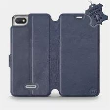 obrázek produktu Luxusní flip pouzdro na mobil Xiaomi Redmi 6A - Modré - kožené -  L_NBS Blue Leather