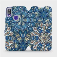 obrázek produktu Flipové pouzdro na mobil Xiaomi Redmi Note 7 - V108P Modré mandala květy