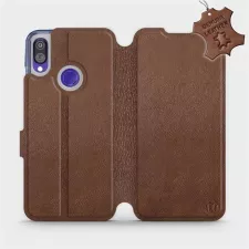 obrázek produktu Luxusní flip pouzdro na mobil Xiaomi Redmi Note 7 - Hnědé - kožené - L_BRS Brown Leather