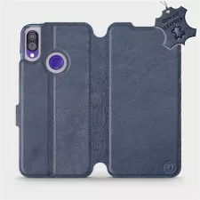 obrázek produktu Luxusní flip pouzdro na mobil Xiaomi Redmi Note 7 - Modré - kožené -  L_NBS Blue Leather