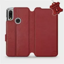 obrázek produktu Luxusní flip pouzdro na mobil Xiaomi Redmi 7 - Tmavě červené - kožené -  L_DRS Dark Red Leather