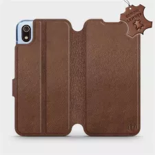 obrázek produktu Luxusní flip pouzdro na mobil Xiaomi Redmi 7A - Hnědé - kožené - L_BRS Brown Leather