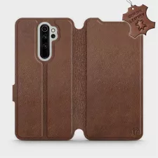 obrázek produktu Luxusní flip pouzdro na mobil Xiaomi Redmi Note 8 Pro - Hnědé - kožené - L_BRS Brown Leather