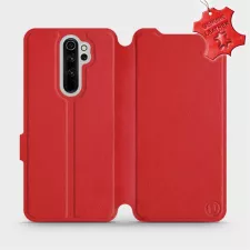 obrázek produktu Luxusní flip pouzdro na mobil Xiaomi Redmi Note 8 Pro - Červené - kožené -  L_RDS Red Leather