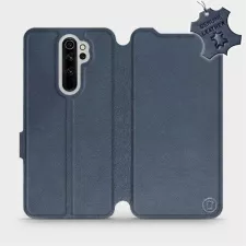 obrázek produktu Luxusní flip pouzdro na mobil Xiaomi Redmi Note 8 Pro - Modré - kožené -  L_NBS Blue Leather