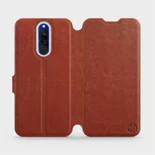 obrázek produktu Flipové pouzdro na mobil Xiaomi Redmi 8 v provedení C_BRS Brown&Gray s šedým vnitřkem