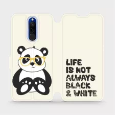 obrázek produktu Flipové pouzdro na mobil Xiaomi Redmi 8 - M041S Panda - life is not always black and white