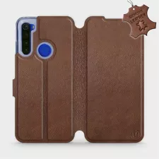 obrázek produktu Luxusní flip pouzdro na mobil Xiaomi Redmi Note 8T - Hnědé - kožené - L_BRS Brown Leather